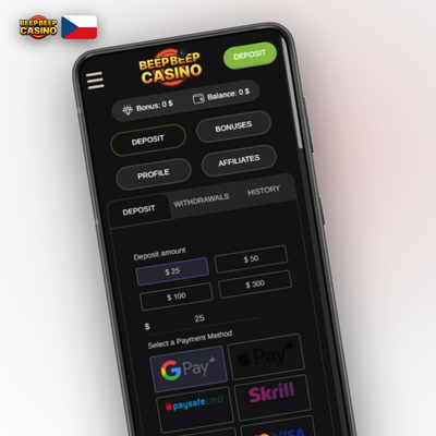 E-peněženky Skrill, Neteller a MuchBetter pro rychlý vklad v Beep Beep Casino